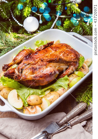 Christmas duck with apples Christmas duck with apples 43720971