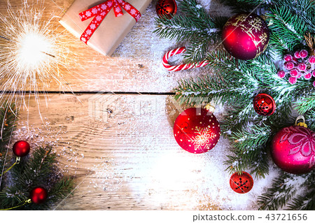 Christmas composition with fir tree 43721656