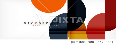 Semi circle abstract background, modern geometric pattern design. Business or technology 43722224