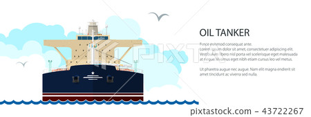 Front View of Oil Tanker ,Banner Front View of Oil Tanker ,Banner 43722267