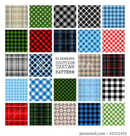 24 Tartan Seamless Pattern. 43722455