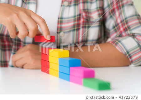 Concept of building success foundation 43722579