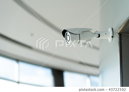 Security white CCTV camera 43722592