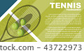 Tennis tournament poster design. Vector template 43722973