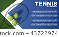 Tennis tournament poster design. Vector template 43722974