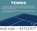 Tennis tournament poster design. Vector template 43722977
