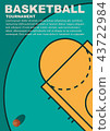 Design for basketball. Poster for the tournament.  43722984