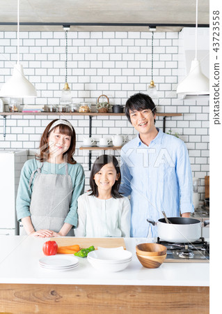 Family kitchen cooking Family kitchen cooking 43723558