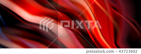 Rainbow fluid abstract shapes, liquid colors design, colorful marble or plastic wavy texture 43723682