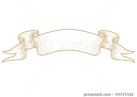 Ribbon banner. Hand drawn doodle Ribbon banner. Hand drawn doodle 43724192
