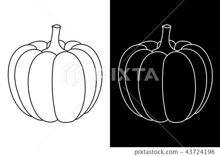 Pumpkin. Outline doodles Pumpkin. Outline doodles 43724196