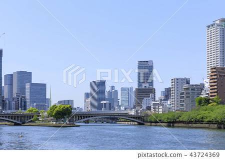 大阪，中之島，建築物，初夏風光 43724369