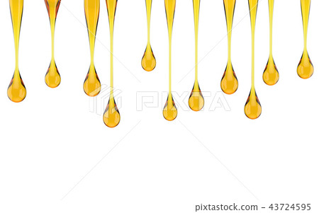 Row of Yellow Oil Drops Hanging Down 43724595