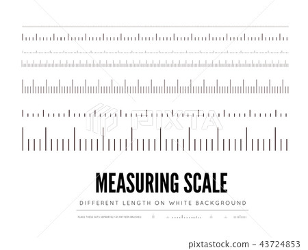 Measuring rulers of different scale, length and shape. Vector elements Measuring rulers of different scale, length and shape. Vector elements 43724853