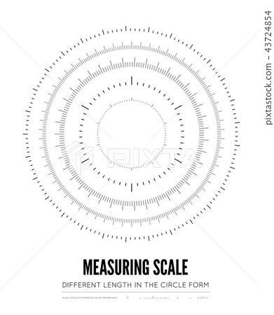Measuring rulers of different scale, length and shape. Vector elements Measuring rulers of different scale, length and shape. Vector elements 43724854