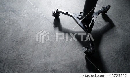 Portable tripod for video camera with dolly wheel 43725332