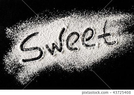 sweet is written with the help of powdered sugar 43725408