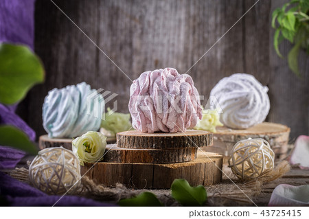 Still life with zephyr or meringue.  43725415