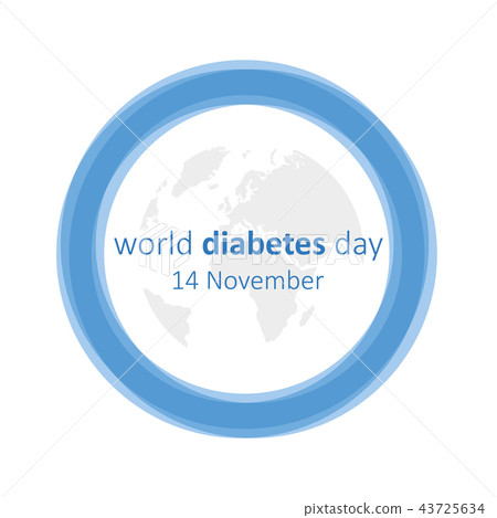 world diabetes day 14 november blue circle and earth world diabetes day 14 november blue circle and earth 43725634