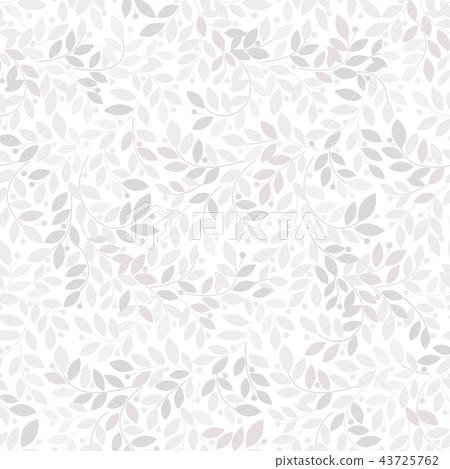 Seamless abstract floral pattern. Gray and white 43725762