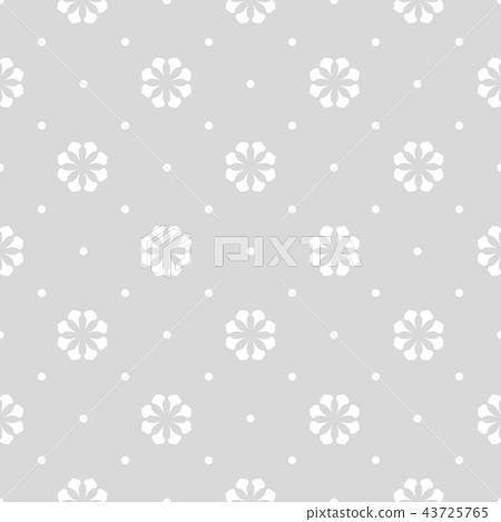 Seamless floral pattern, gray and white ornament Seamless floral pattern, gray and white ornament 43725765