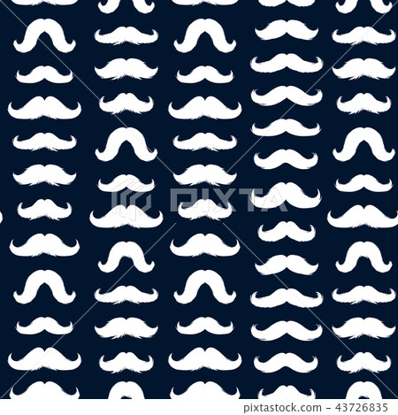 Mustache Vector Seamless Pattern. November Holiday Wrapping. Mustache Vector Seamless Pattern. November Holiday Wrapping. 43726835