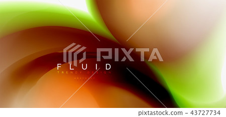 Fluid flowing wave abstract background 43727734