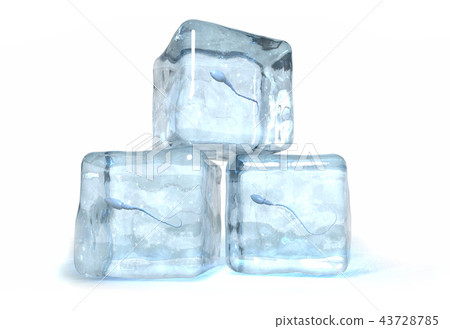 sperm cells frozen into ice cubes 43728785