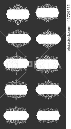 Vector illustration of old style label 43729755