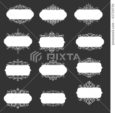 Vector illustration of old style label 43729756
