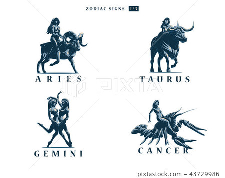 Zodiac signs. Vector illustration. 43729986
