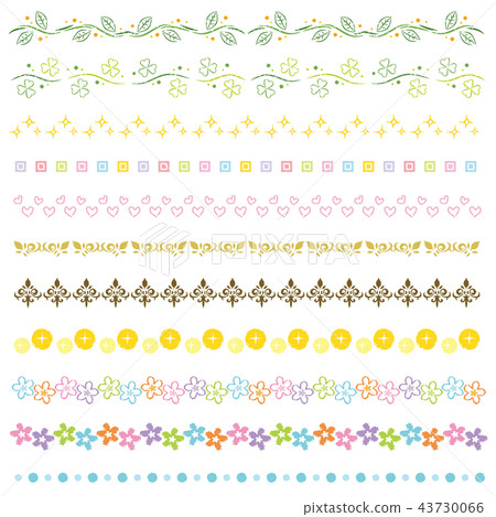 Decorative ruled hand drawn set - Stock Illustration [43730066] - PIXTA