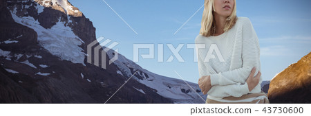 Composite image of portrait of beautiful blonde women 43730600