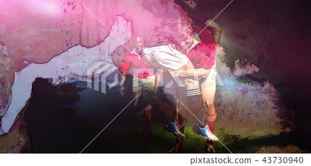 Composite image of rusty weathered wall 43730940