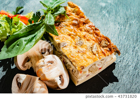 vegetable casserole on black background vegetable casserole on black background 43731820