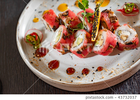 sushi in the restaurant 43732037