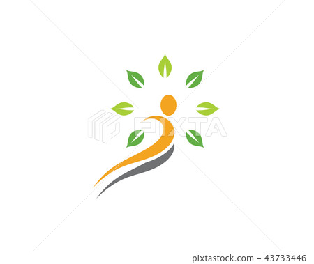 Human character logo sign Human character logo sign 43733446