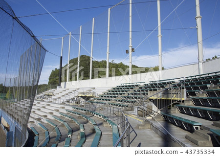 Baseball Stadium Audience Seat Blue Sky 43735334