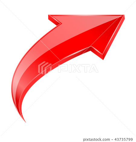 Red UP 3d arrow Red UP 3d arrow 43735799
