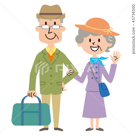 Elderly person overnight trip illustration Elderly person overnight trip illustration 43736500