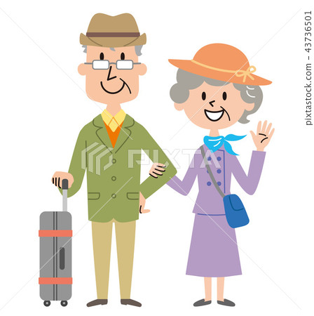 年長人國內旅行例證 年長人國內旅行例證 43736501