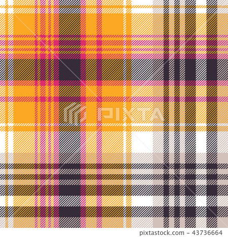 Orange plaid seamless pattern 43736664