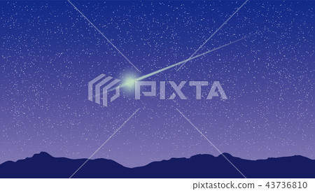 Starry Sky and Meteor 43736810