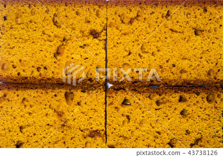 Almond bread slices background pattern Almond bread slices background pattern 43738126