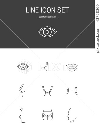 簡單的線條圖標 簡單的線條圖標 43738360