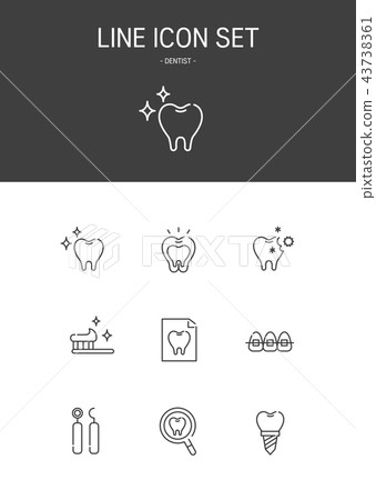 簡單的線條圖標 43738361