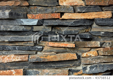 Colorful stone wall texture background 43738512