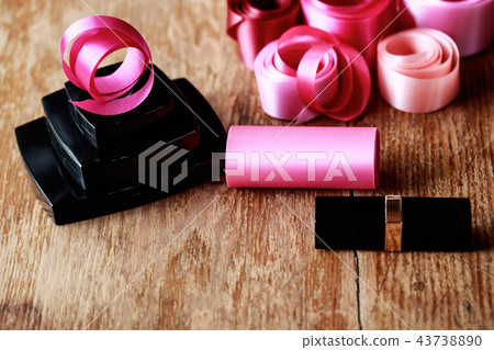 Ribbon and cosmetics 43738890
