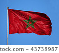 National flag of Morocco on a flagpole 43738987