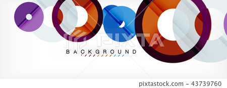 Colorful rings on grey background, modern geometric pattern design. Vector business or technology Colorful rings on grey background, modern geometric pattern design. Vector business or technology 43739760